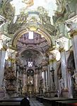 The interior of St. Nicholas Church in the Lesser Town of Prague, 1750s-1760s.