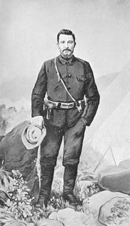 Christiaan De Wet was the most formidable leader of the Boer guerrillas. He successfully evaded capture on numerous occasions and was later involved in the negotiations for a peace settlement. Christiaan de Wet.jpg