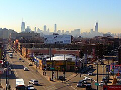 the intersection of Clark and Halsted in 2009, Clark is on the left