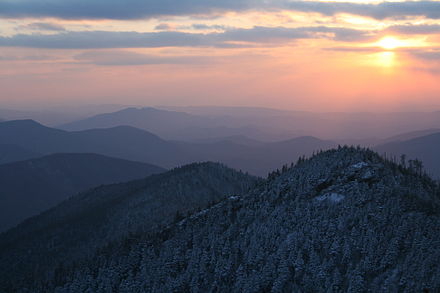 Sunset from the Cliff Tops on Mount Le Conte