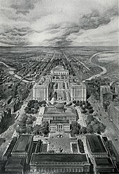 The 1908 Columbus Plan envisioned a new civic center branching across the Scioto River Columbus Plan 11.jpg