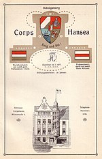 Vorschaubild für Corps Hansea Königsberg