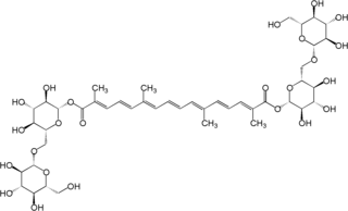 <span class="mw-page-title-main">Crocin</span> Carotenoid chemical compound