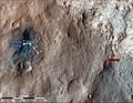 Wzajemne położenie miejsca lądowania łazika Curiosity „Bradbury Landing” i obszaru „Glenelg”