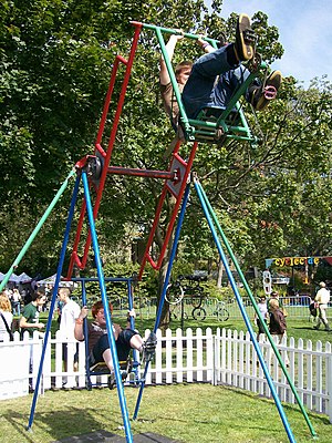 Passenger-powered 2-seat Cyclecide wheel at the 2007 Bumbershoot festival in Seattle