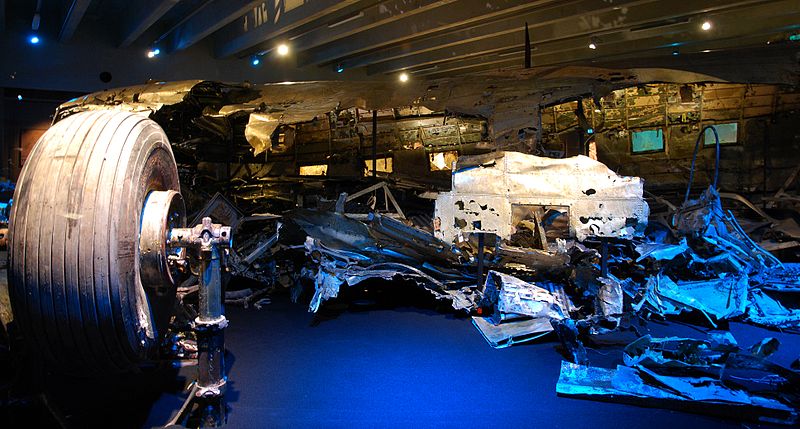 File:DC-3 wreck at the Swedish Air Force Museum (rear port side and landing gear).jpg