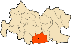 Θέση του Τισεμσίλτ στην ομώνυμη επαρχία