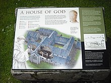 Main information plaque at the abbey Deer Abbey.JPG