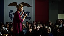 Warren addresses a crowd in Des Moines, Iowa on January 5, 2020 Des Moines Organizing Event (48016208852).jpg