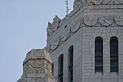 Details of the LeVeque Tower in Columbus, Ohio, US