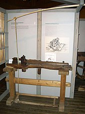 A pole lathe in a museum in Seiffen, Germany Drechselbank historisch.jpg