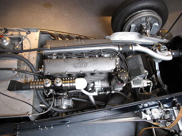 A six-cylinder supercharged ERA engine in Prince Bira's racing car