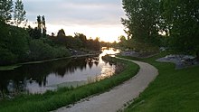 Eagle Creek path in East St. Paul, Manitoba. Eagle Creek East St Paul Mb.jpg