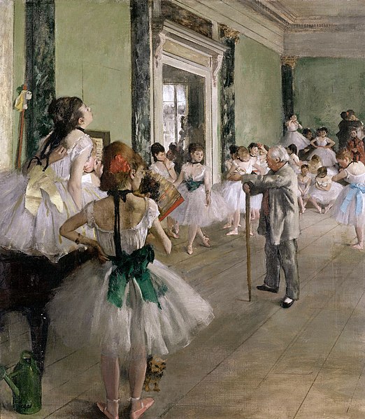 Classical bell tutus in The Ballet Class by Degas, 1874