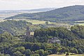 * Nomination Burschenschaftsdenkmal and Burschenhaus (today Berghotel Eisenach), seen from Wartburg castle --Cccefalon 09:50, 22 August 2014 (UTC) Nice and sharp, but feels a bit rotated clockwise. I'm also iffy about the white balance (too red?), and there seems to be some odd posterisation in the details. Mattbuck 19:57, 25 August 2014 (UTC)  Done Though I think that a warm outlook of the image involves red tones, Ireduced the red channel. Also rotated the image some pixels. But about posterisation, I have to intervene: The minimal distance to the tower is 2,3 Kilometers and the hills are even 5 km from my position. You cannot expect miracles, even my lense has physical limitations and I think for a photo taken from that distance, it is good enough. --Cccefalon 19:00, 26 August 2014 (UTC) * Decline It's in the trees that I see posterisation, and it's fairly subtle, but definitely there. Mattbuck 19:51, 29 August 2014 (UTC)