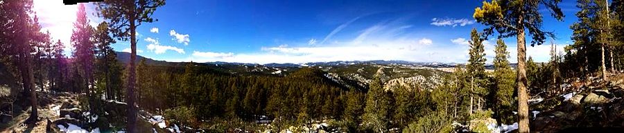 Panoramic view of the densely forested area of Eldora. Eldora, CO. Panoramic view..jpg