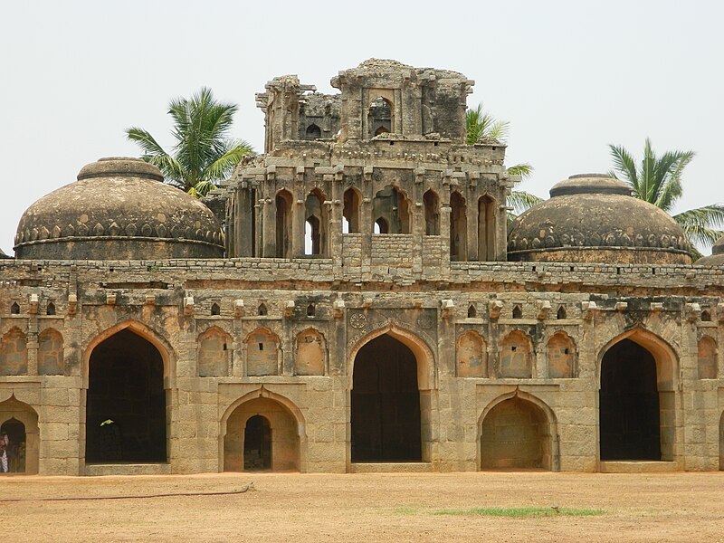 File:Elephant stable, hampi, india.jpg