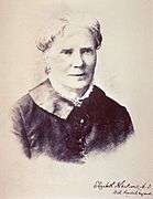 Elizabeth Blackwell (1821-1910) known as the first women to gain a medical degree in the United States.