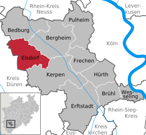 Poziția localității Elsdorf