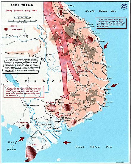 Situation of the Communist forces in South Vietnam in early 1964