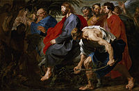 Entry of Christ into Jerusalem label QS:Len,"Entry of Christ into Jerusalem" label QS:Lpl,"Wjazd Chrystusa do Jerozolimy" 1617. Indianapolis, Museum of Art