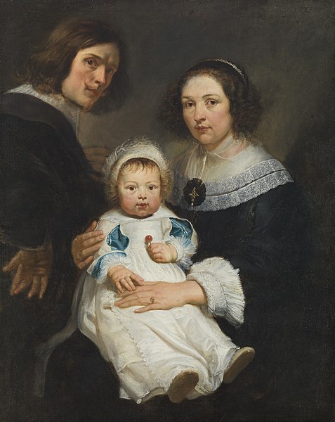 Self-portrait with his wife Catherina de Hemelaer and son Jan Erasmus
