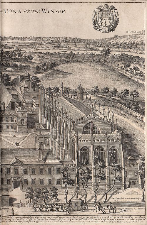 A 1690 engraving of Eton College by David Loggan