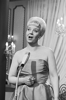 Inger Jacobsen 1962 auf den Eurovision Song Contest in Luxemburg.