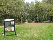 Present day view of the battlefield Eutaw Springs Battlefield Park - general view with sign.JPG