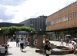 Farsta centrum in de zomer