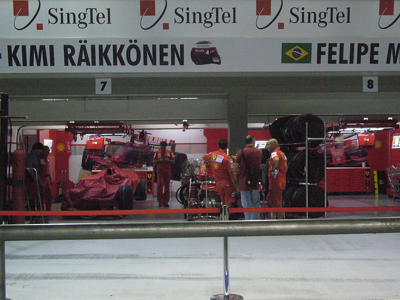 File:Ferrari garage at marina bay street circuit 2008.JPG