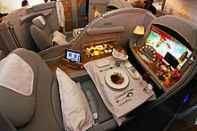 First class private suites on an Emirates A380