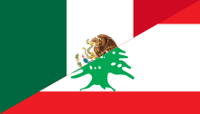 Flag of Mexico and Lebanon.svg