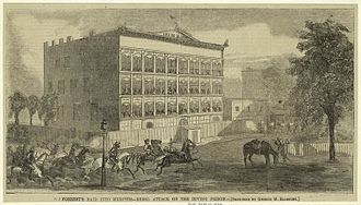 Attack on Irving Block by General Forrest in 1864 Forrest Memphis Raid.jpg