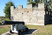 Fort Frederica National Monument, including the fort and town of Frederica ruins This is an image of a place or building that is listed on the National Register of Historic Places in the United States of America. Its reference number is 66000065.