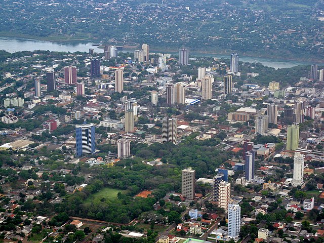 Vista aérea da cidade.