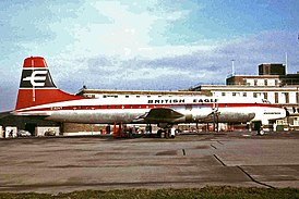 Bristol Britannia 312 från British Eagle International, identisk med den kraschade