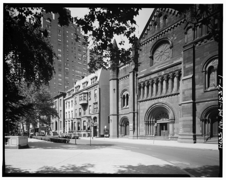 File:GENERAL VIEW (HOUSE IN CENTER) AND EAST (FRONT) ELEVATION, FROM NORTHEAST - Rogers-Cassatt House, 202 South Nineteenth Street, Philadelphia, Philadelphia County, PA HABS PA,51-PHILA,678-1.tif