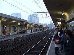 Perrons van station Brussel-Noord.