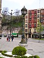 Gas streetlighting in Bilbao, Spain