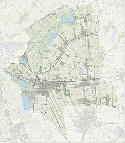 Kaart van Midden-Groningen-munisipaliteit