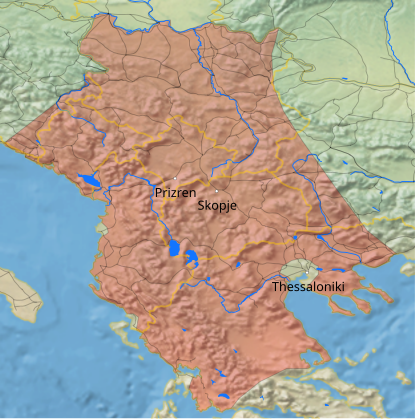 File:Geographic map of the Serbian Empire.svg