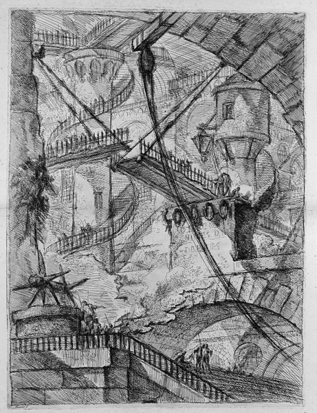 File:Giovanni Battista Piranesi - Le Carceri d'Invenzione - First Edition - 1750 - 07 - The Drawbridge.jpg