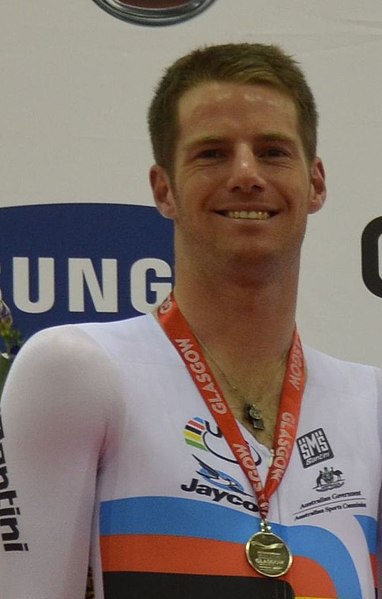 O'Shea during the Glasgow event of the 2012–2013 UCI Track Cycling World Cup Classics season.