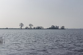 View of the Goaiïngarypster Puollenfrom the east shore looking towards the west.