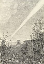 Painting of the Great Comet of 1843, by Mary Morton Allport. Great Comet of 1843 (cropped).jpg