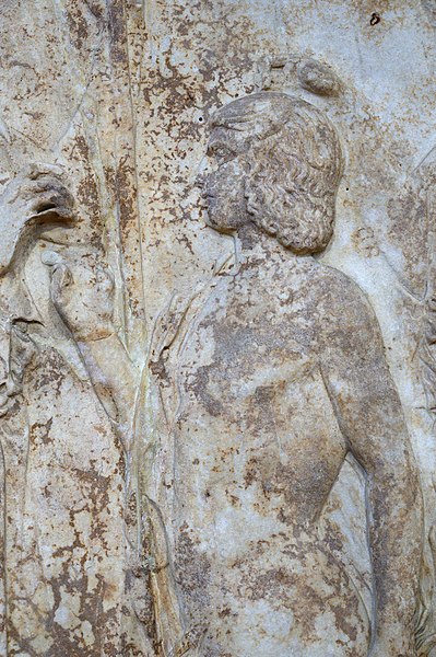 File:Great Eleusinian relief, detail of Triptolemos, NAMA 126, 225618.jpg