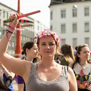 Lors de la grève féministe du 14 juin 2019.