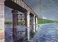 Gustave Caillebotte: Die Seine und die Eisenbahnbrücke von Argenteuil 1885–87