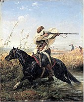 HORACE VERNET - Arabisk rytter, også kjent som 'The Retreat' 1839.jpg